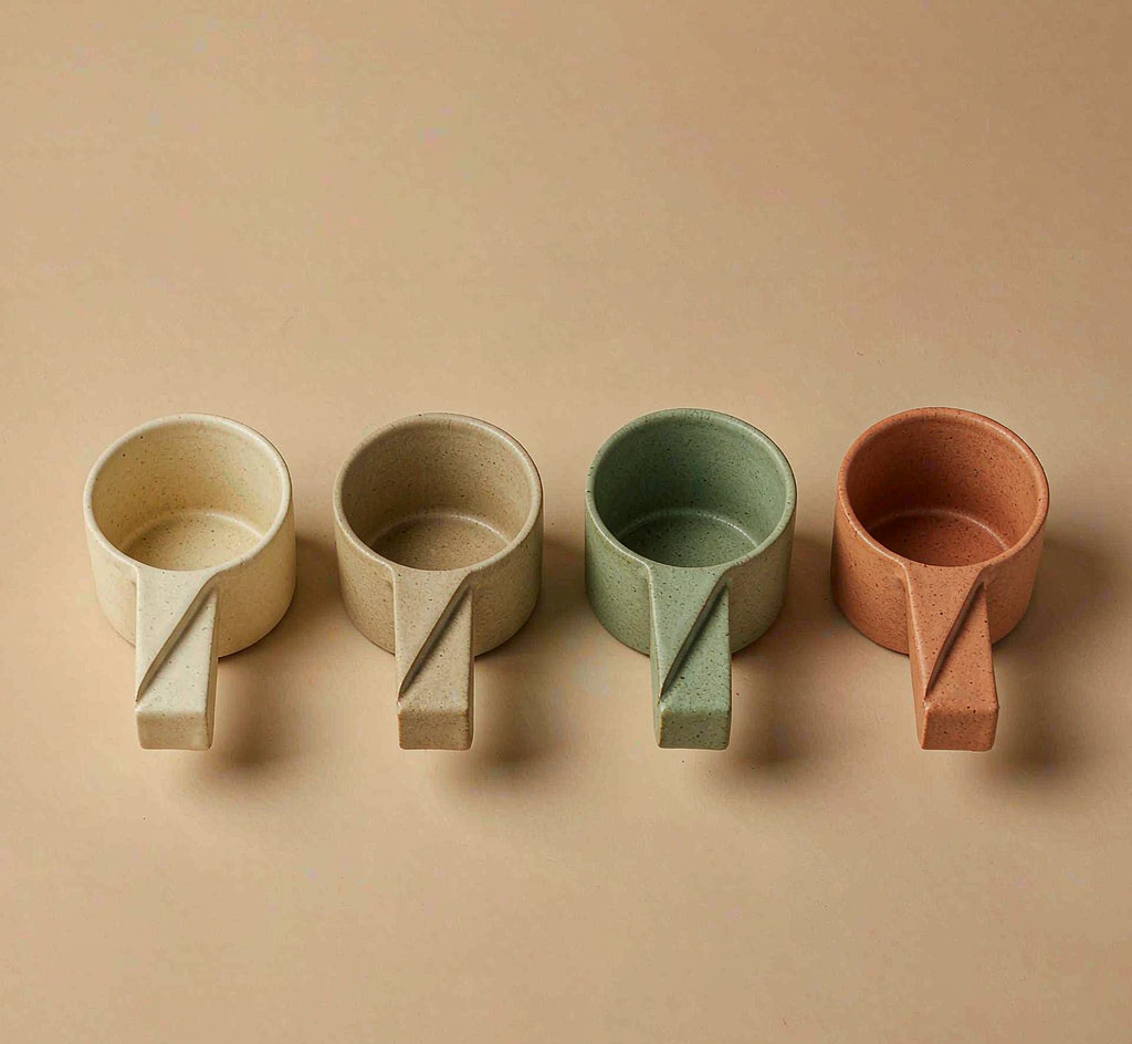 Nesting Stoneware Measuring Cups · set of 4